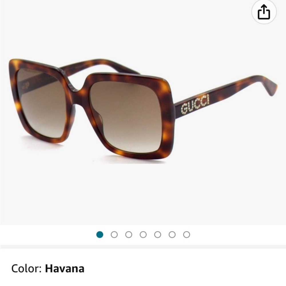 Tortoise Gucci Sunnies with Crystal Gucci written on both sides, brand new - Picture 9 of 11
